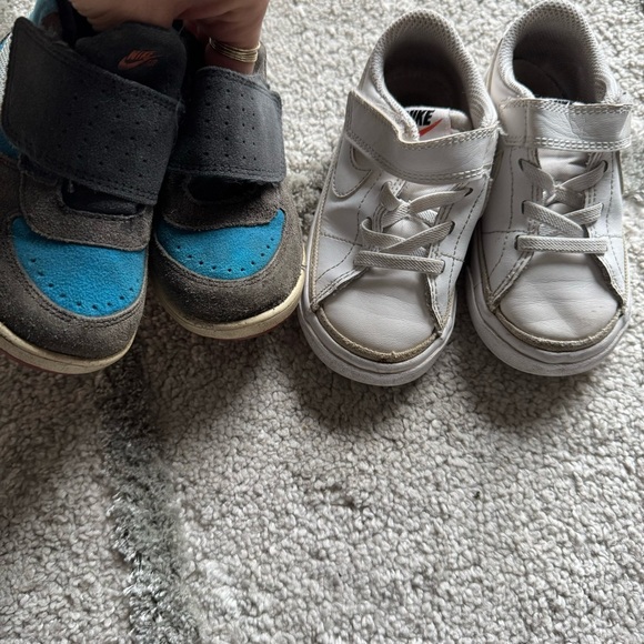 Nike sneakers bundle SB gray blue and white pair Velcro closure toddler boys 7 - Picture 7 of 7